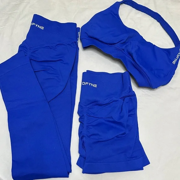 ONFYN DWOT Women's Blue Activewear Set - Picture 2 of 2